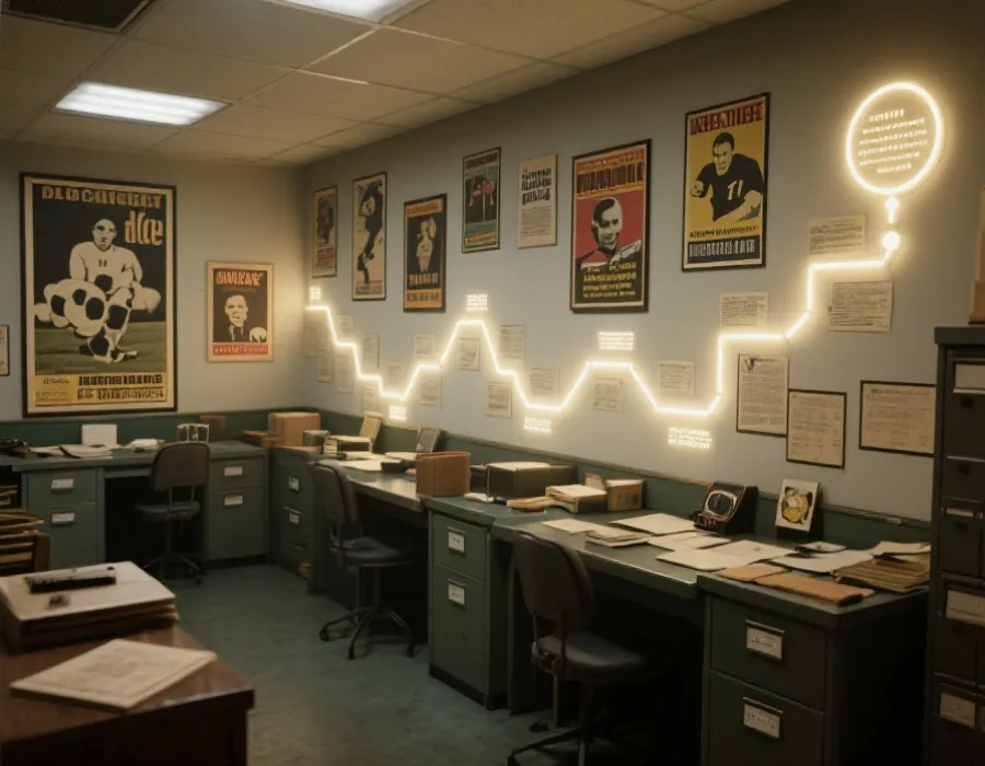 世界杯历史档案时间线的示意图